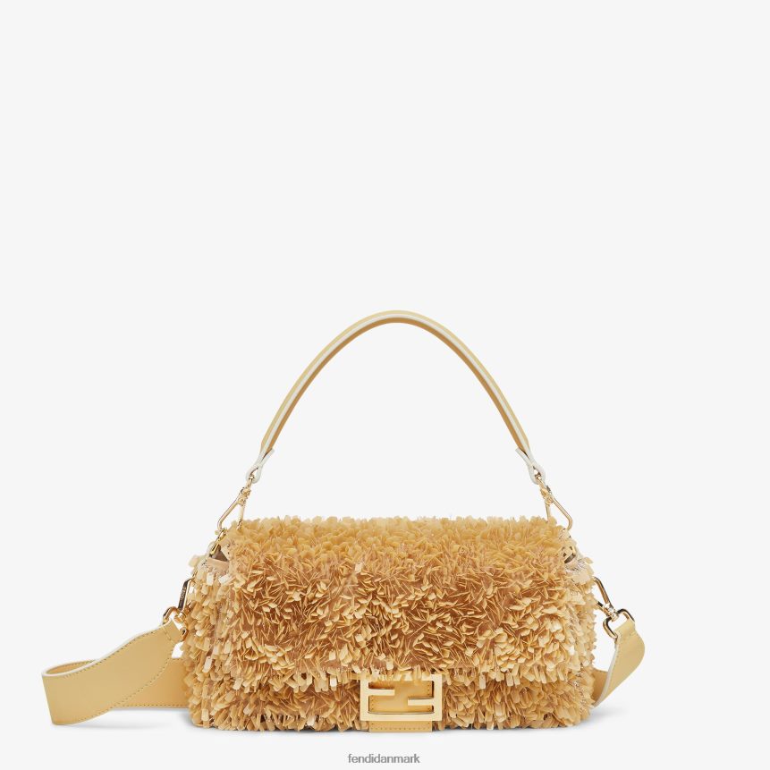 sandlæder og paillettertaske Kvinder Fendi tilbehør beige A44V2D672