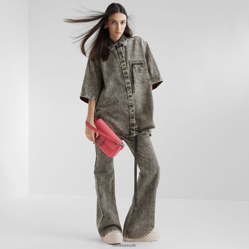 selleria taske med oversize syninger Kvinder Fendi tilbehør lyserød A44V2D708