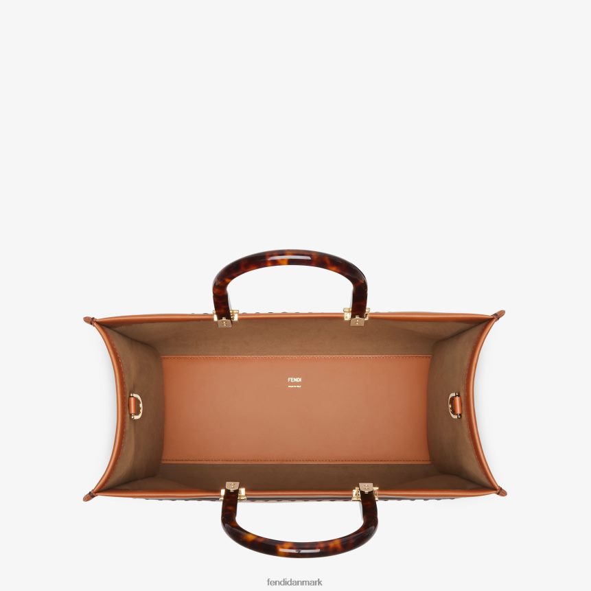 sunshine medium læder shopper Kvinder Fendi tilbehør Brun A44V2D523