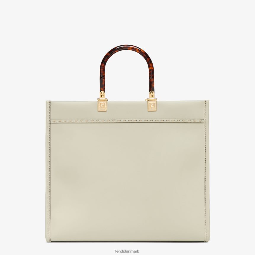 sunshine medium læder shopper Kvinder Fendi tilbehør grøn A44V2D724