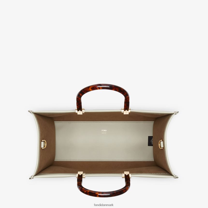sunshine medium læder shopper Kvinder Fendi tilbehør grøn A44V2D724