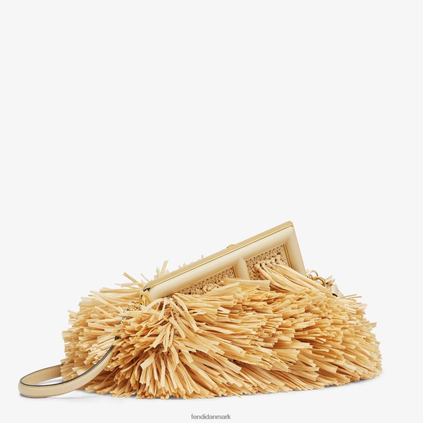 taske med naturlige raffia frynser Kvinder Fendi tilbehør beige A44V2D671