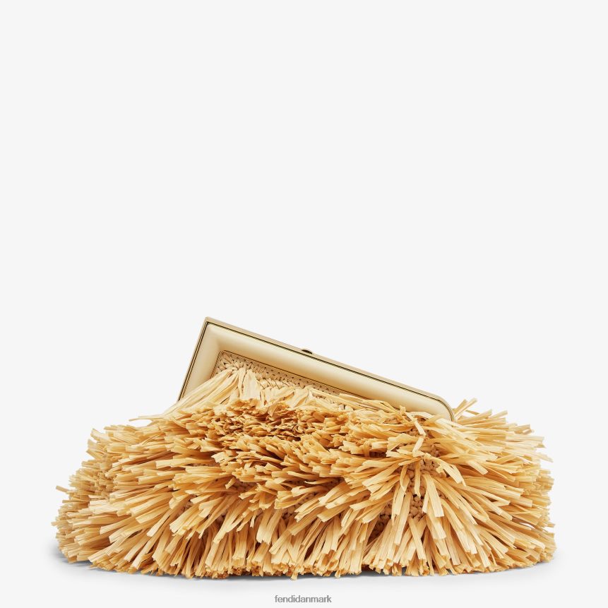 taske med naturlige raffia frynser Kvinder Fendi tilbehør beige A44V2D671