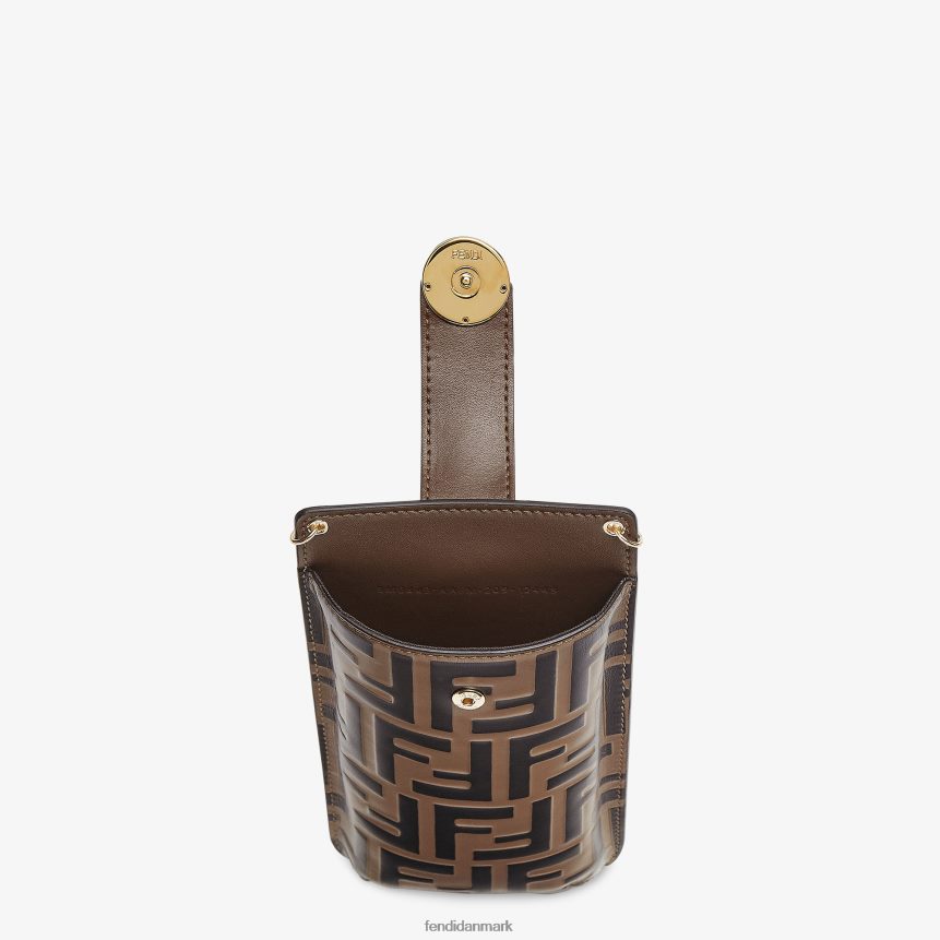 telefon lædertaske Kvinder Fendi tilbehør Brun A44V2D1564
