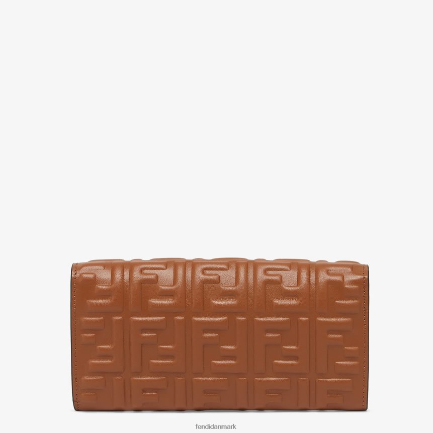 baguette continental med kæde pung i nappalæder Kvinder Fendi tilbehør Brun A44V2D1441