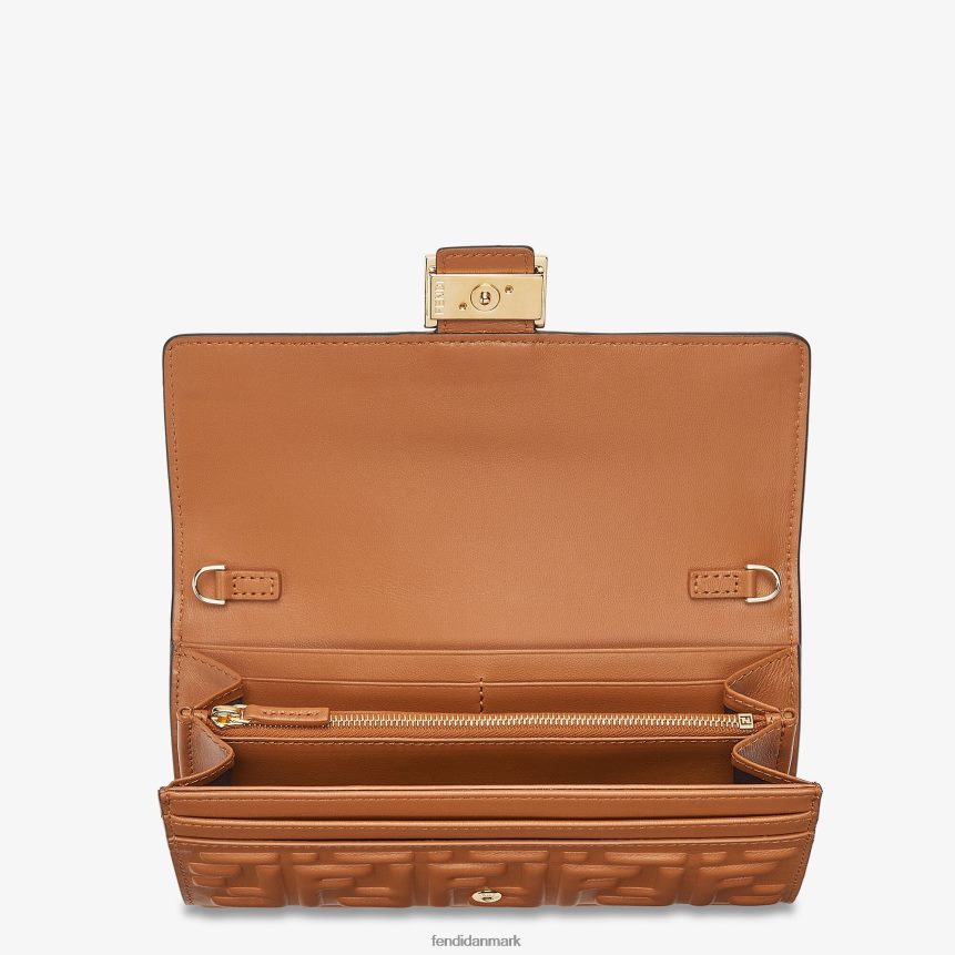 baguette continental med kæde pung i nappalæder Kvinder Fendi tilbehør Brun A44V2D1441