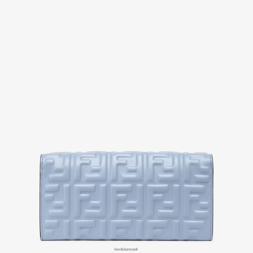 baguette continental med kæde pung i nappalæder Kvinder Fendi tilbehør lyseblå A44V2D1422