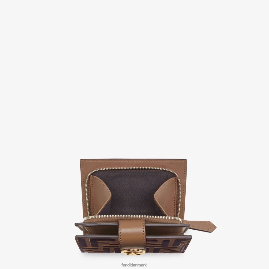 kompakt læderpung Kvinder Fendi tilbehør Brun A44V2D1482