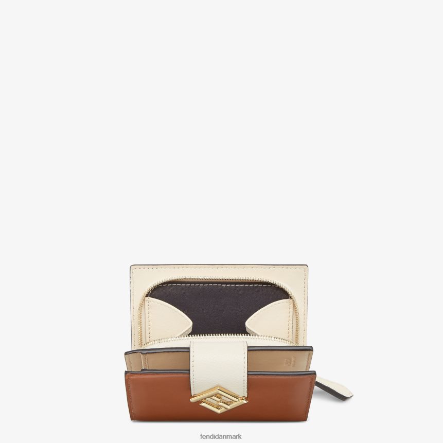 kompakt tofarvet pung i camellia læder Kvinder Fendi tilbehør flerfarvet A44V2D1438