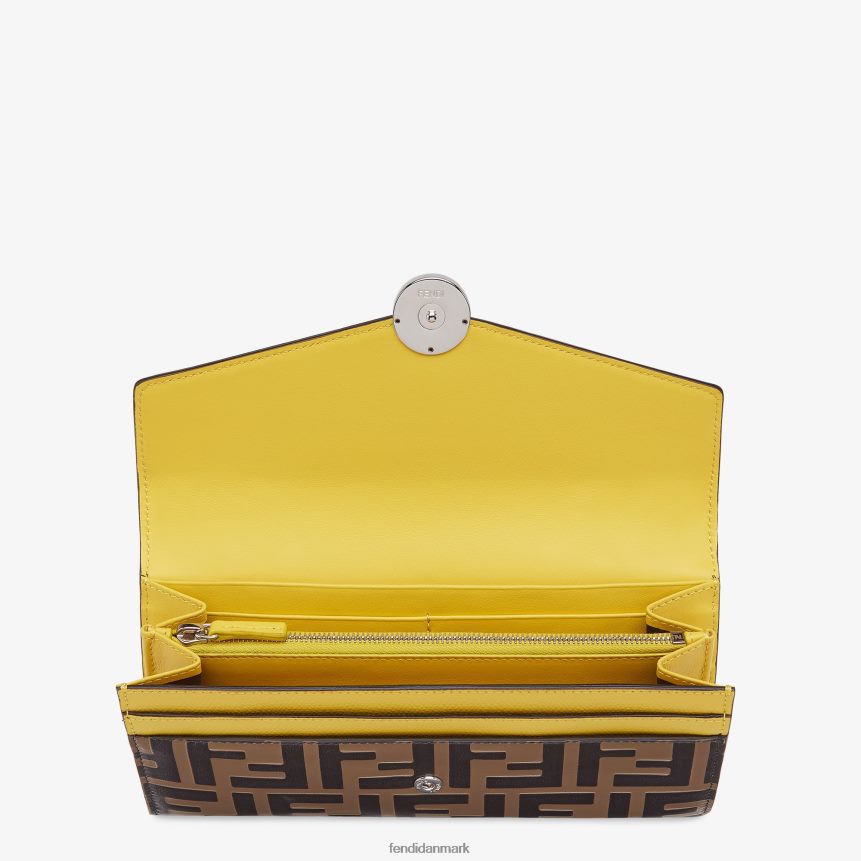 kontinental læder pung Kvinder Fendi tilbehør Brun A44V2D1584