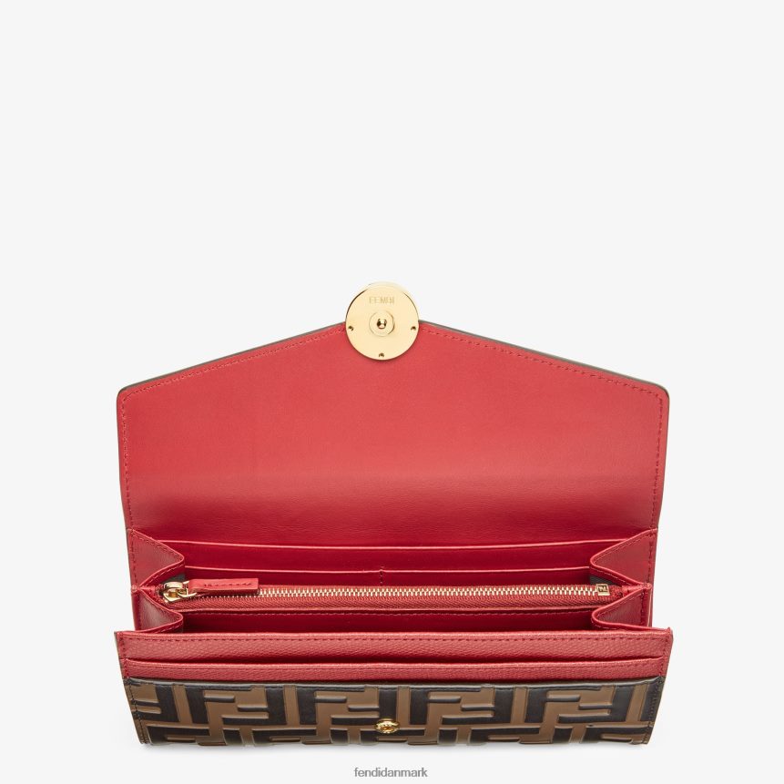 kontinental læder pung Kvinder Fendi tilbehør rød A44V2D1599