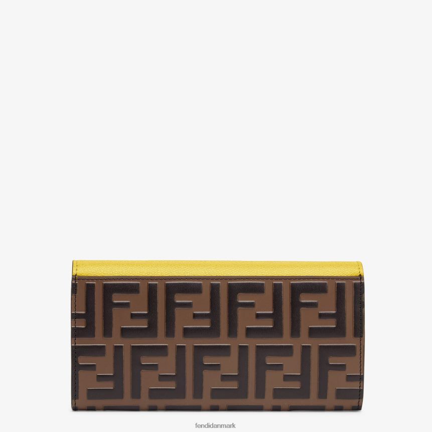 kontinental med kæde læder pung Kvinder Fendi tilbehør gul A44V2D1578