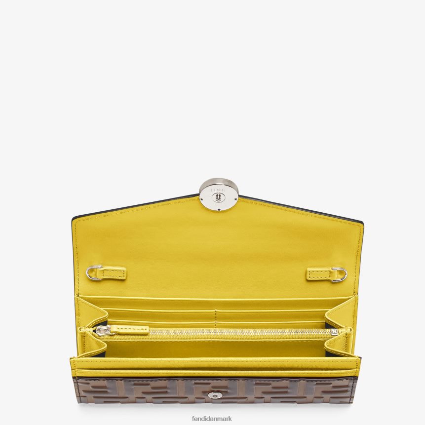 kontinental med kæde læder pung Kvinder Fendi tilbehør gul A44V2D1578