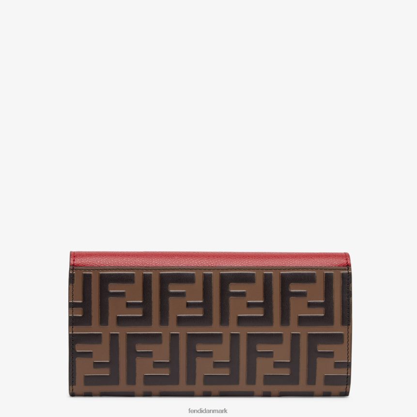 kontinental med kæde læder pung Kvinder Fendi tilbehør rød A44V2D1597