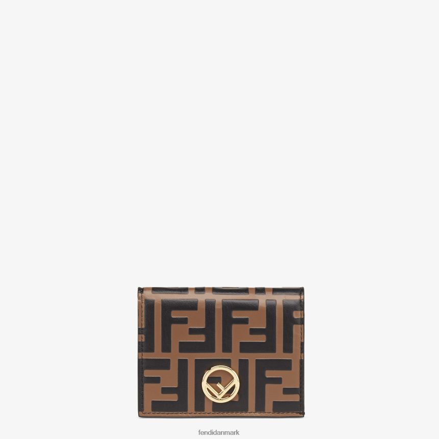 lille læderpung Kvinder Fendi tilbehør Brun A44V2D1481