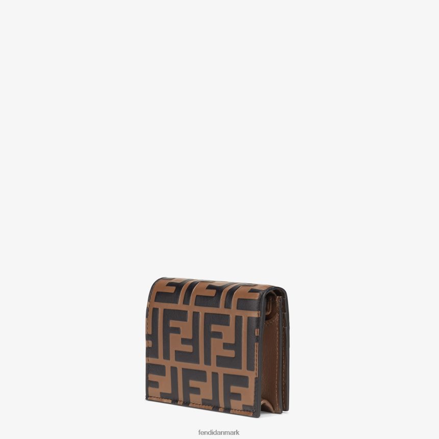 lille læderpung Kvinder Fendi tilbehør Brun A44V2D1481