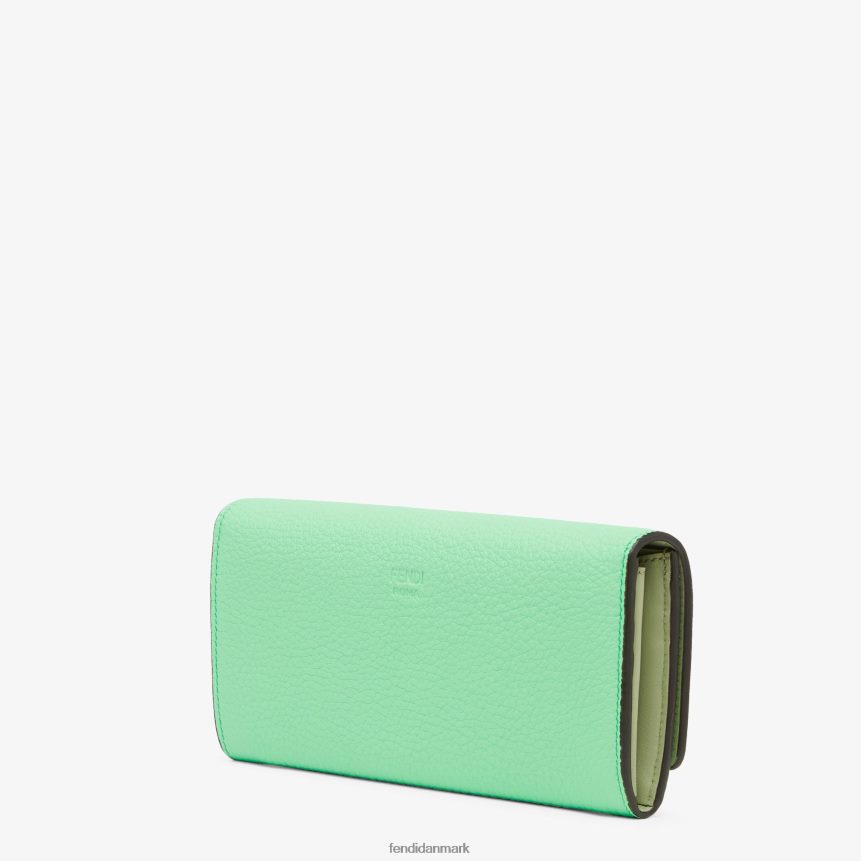 peekaboo pung i kontinental læder Kvinder Fendi tilbehør grøn A44V2D1484