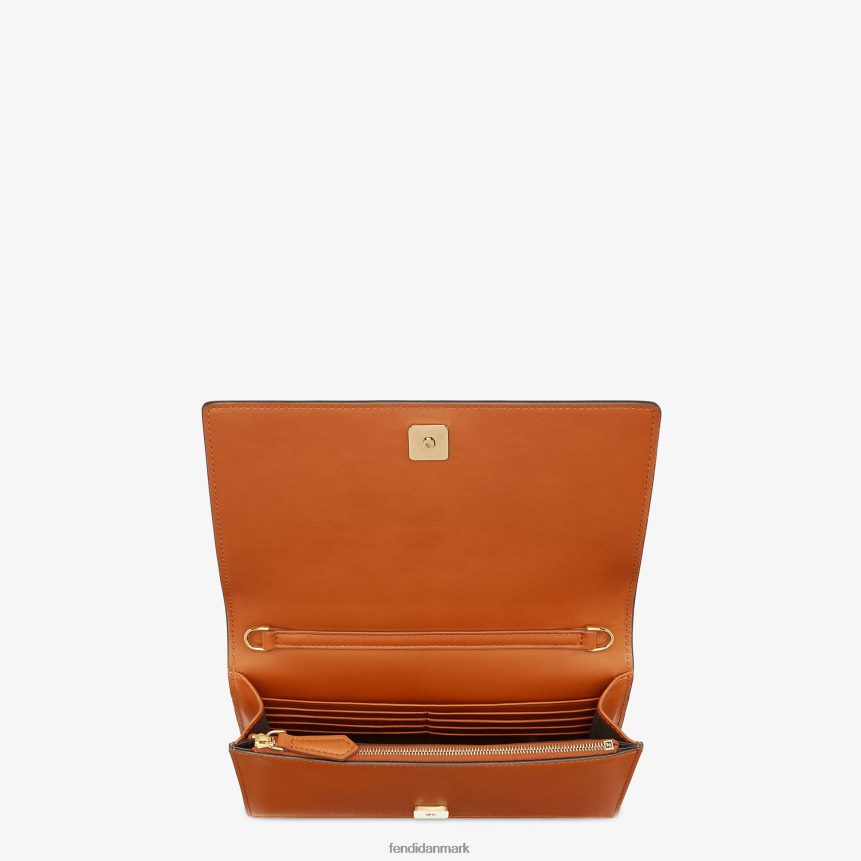 pung på kæde læder mini-taske Kvinder Fendi tilbehør Brun A44V2D1558