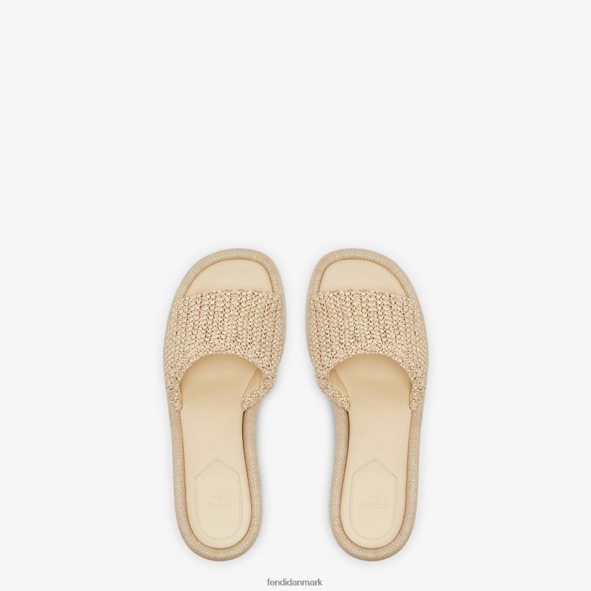 blege raffia rutsjebaner Kvinder Fendi fodtøj beige A44V2D1307