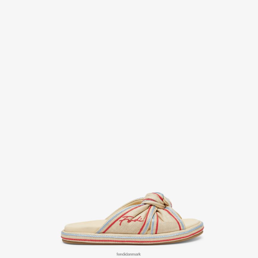 blege raffia rutsjebaner Kvinder Fendi fodtøj beige A44V2D1310