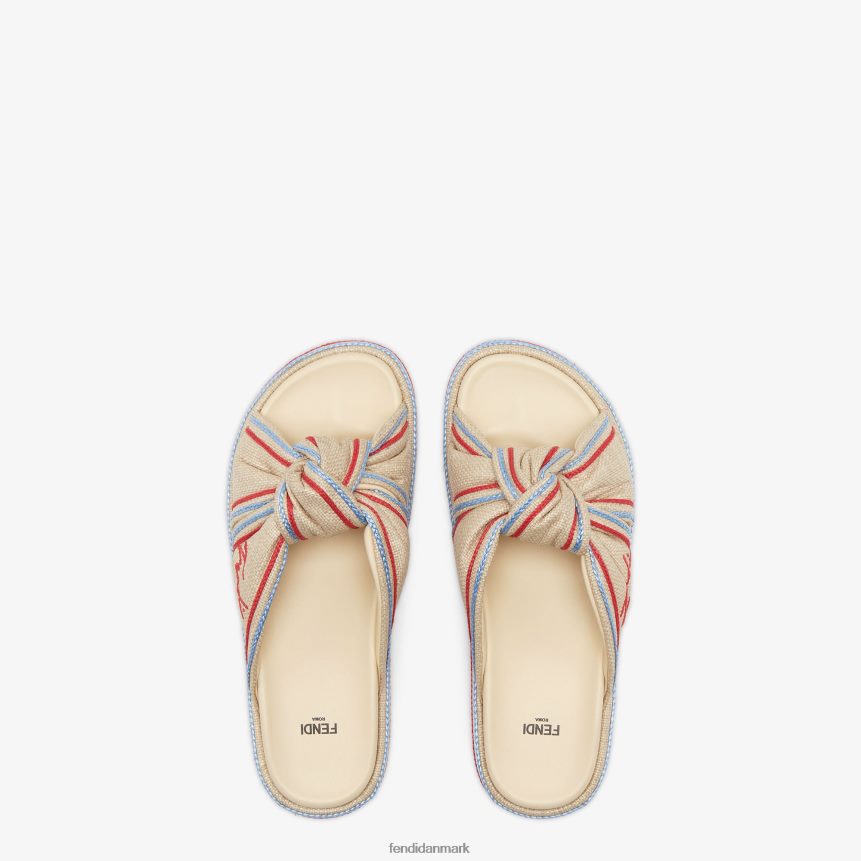 blege raffia rutsjebaner Kvinder Fendi fodtøj beige A44V2D1310