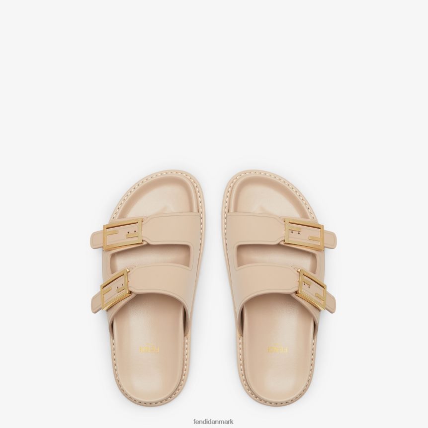 føle læder glider Kvinder Fendi fodtøj beige A44V2D1393