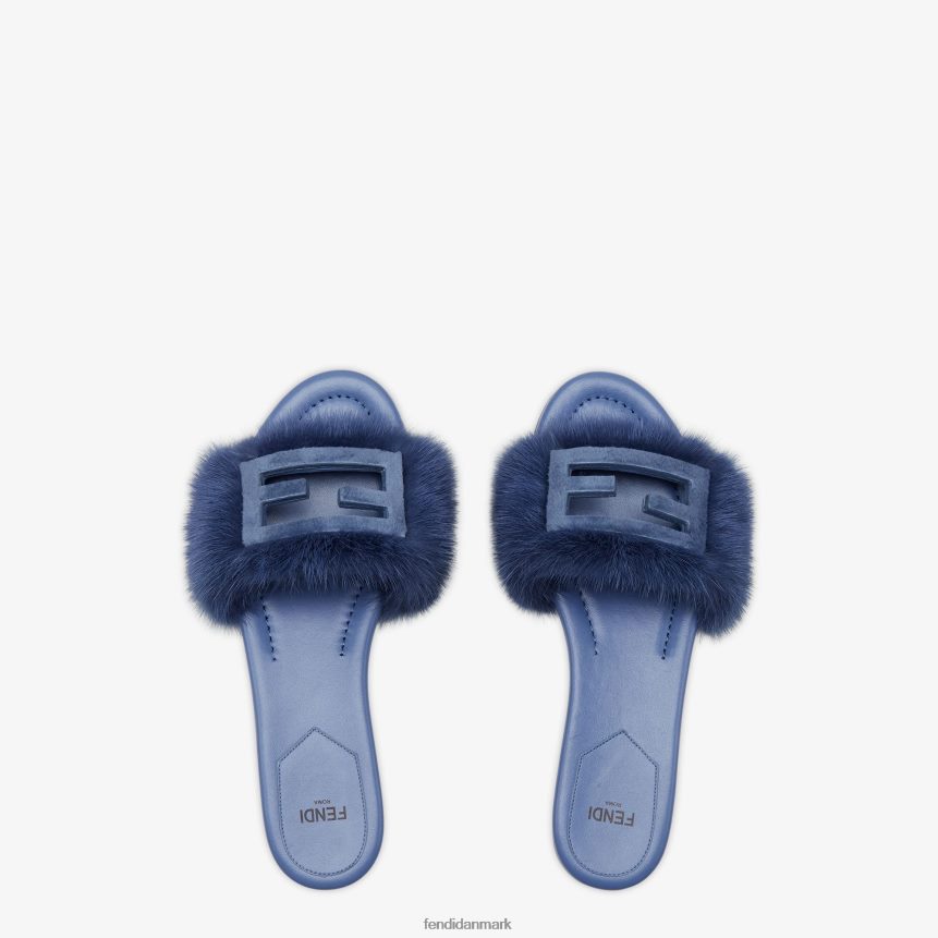 mink rutsjebaner Kvinder Fendi fodtøj blå A44V2D1331