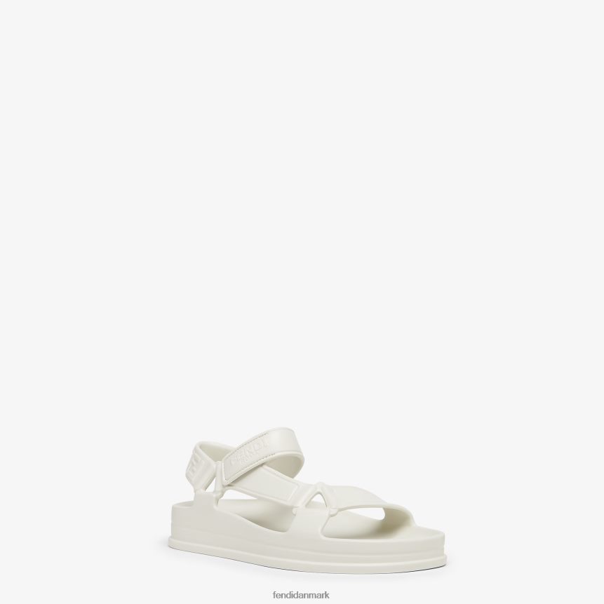 gummi sandaler Kvinder Fendi fodtøj hvid A44V2D1396