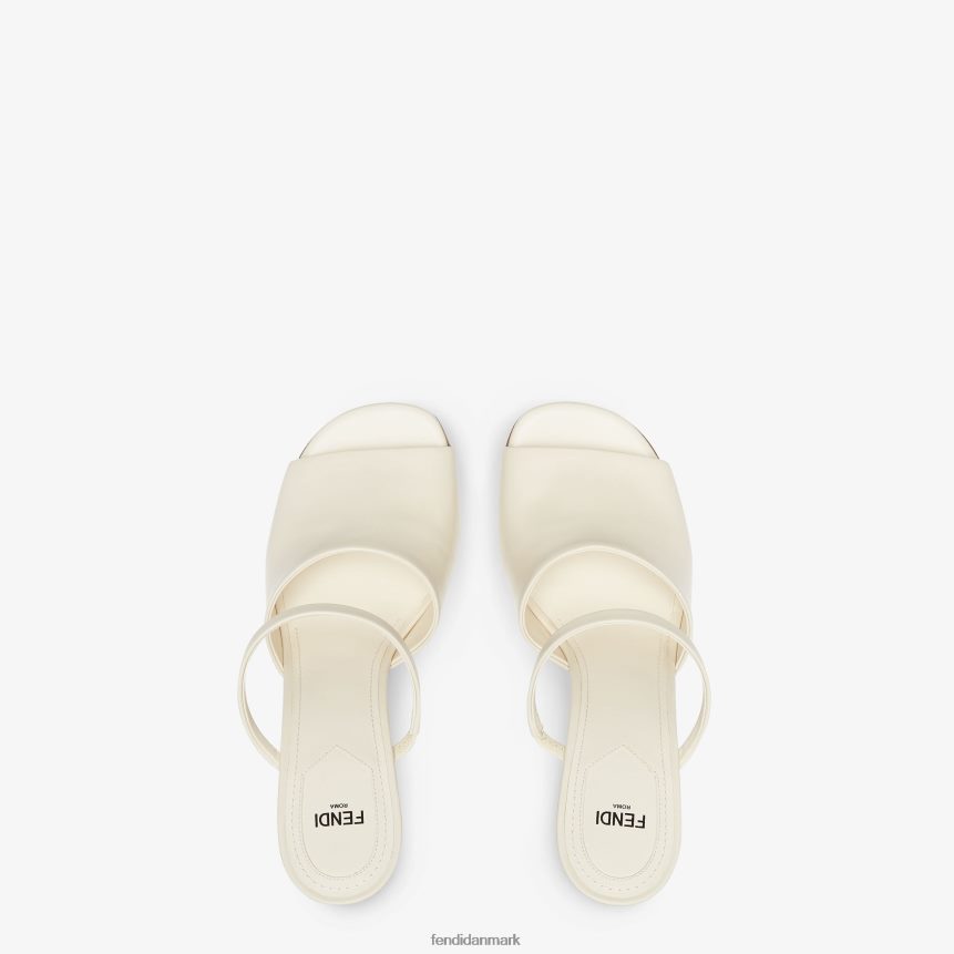 højhælede læder sandaler Kvinder Fendi fodtøj hvid A44V2D1319