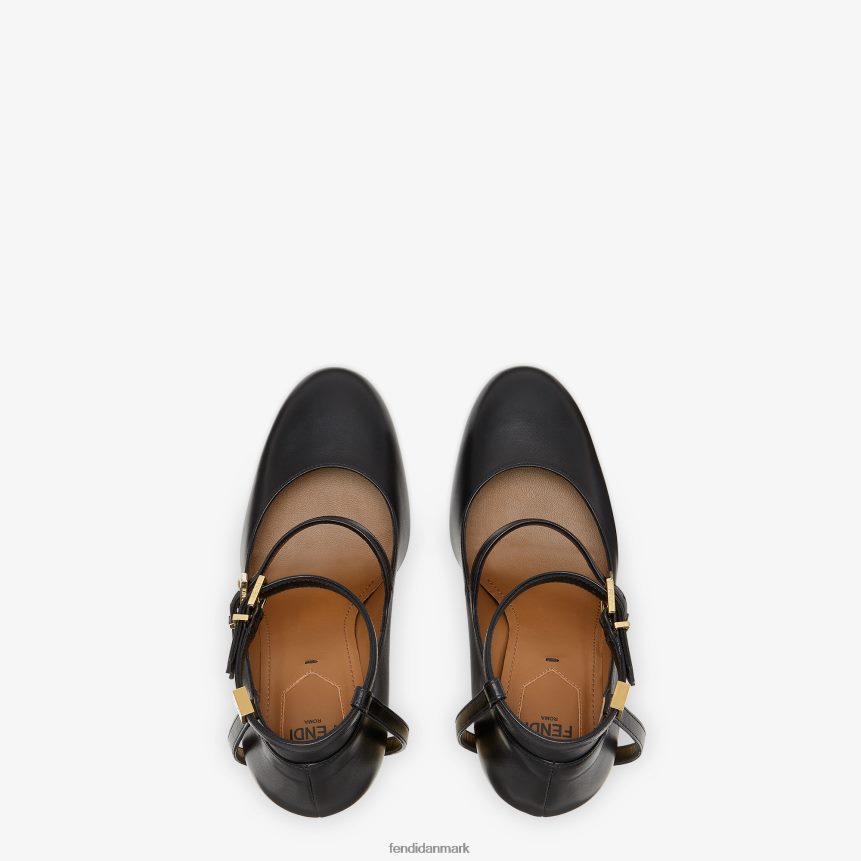 højhælede pumps i læder Kvinder Fendi fodtøj sort A44V2D1261