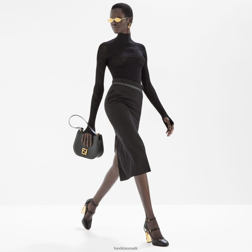 højhælede pumps i læder Kvinder Fendi fodtøj sort A44V2D1261