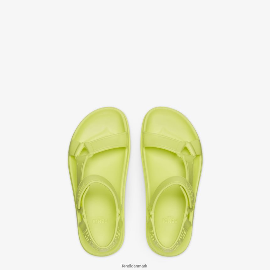 neon gummi sandaler Kvinder Fendi fodtøj gul A44V2D1397