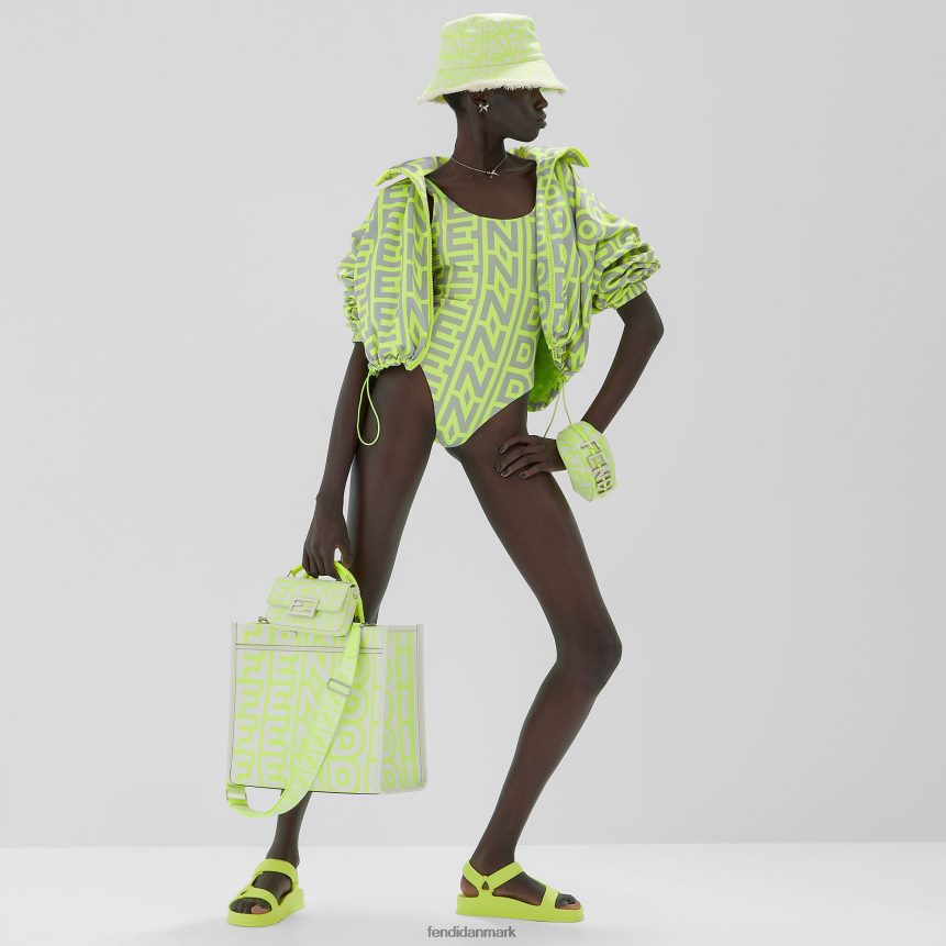 neon gummi sandaler Kvinder Fendi fodtøj gul A44V2D1397