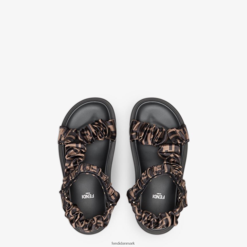 satinsandaler Kvinder Fendi fodtøj Brun A44V2D1271