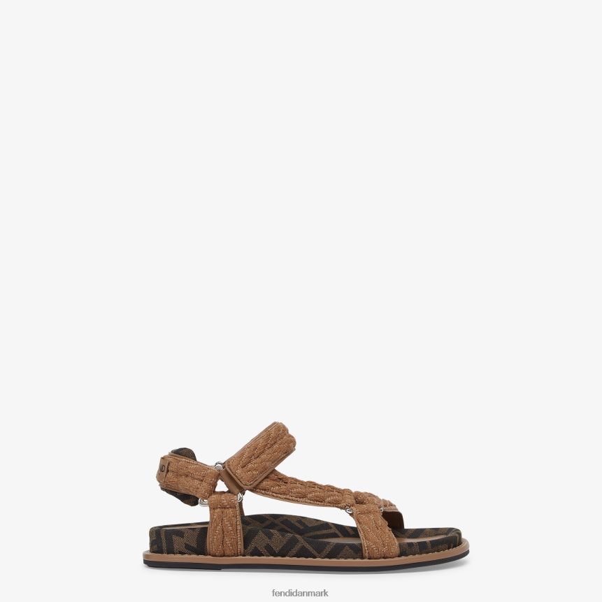 stof sandaler Kvinder Fendi fodtøj Brun A44V2D1298