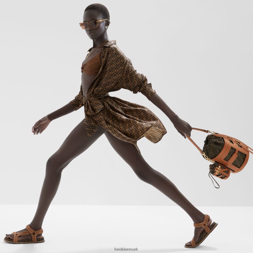 stof sandaler Kvinder Fendi fodtøj Brun A44V2D1298