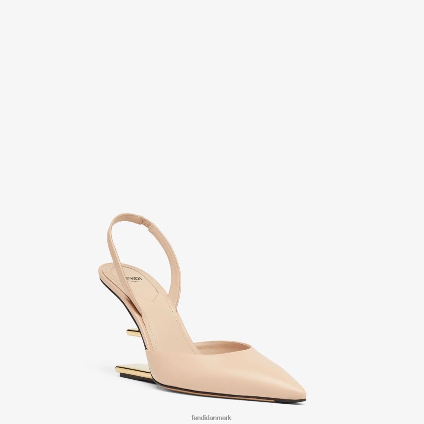 bleg læder højhælede slingbacks Kvinder Fendi fodtøj lyserød A44V2D1281