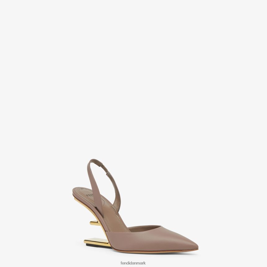 duelæder højhælede slingbacks Kvinder Fendi fodtøj beige A44V2D1338