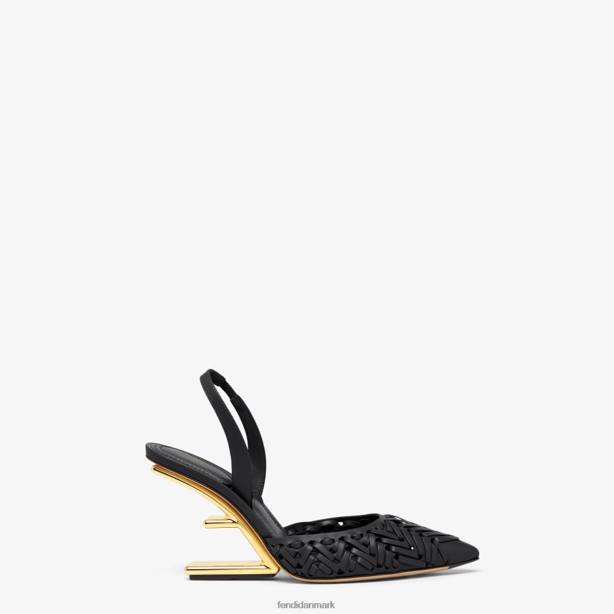 højhælede slingbacks i læder Kvinder Fendi fodtøj sort A44V2D1274