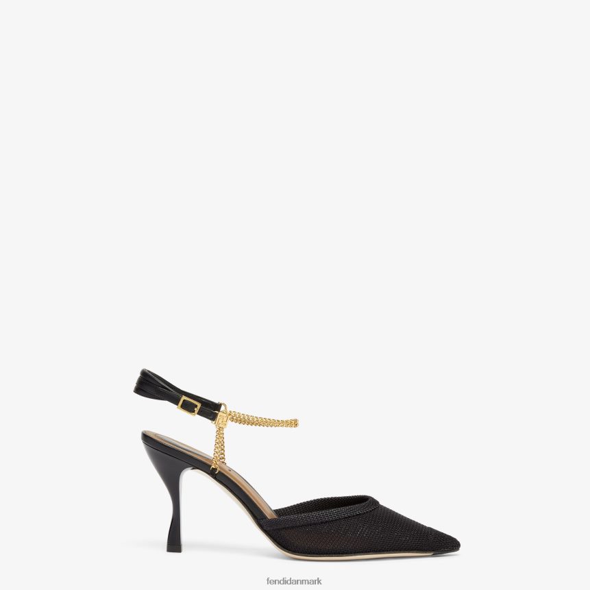 mesh højhælede slingbacks Kvinder Fendi fodtøj blå A44V2D1283