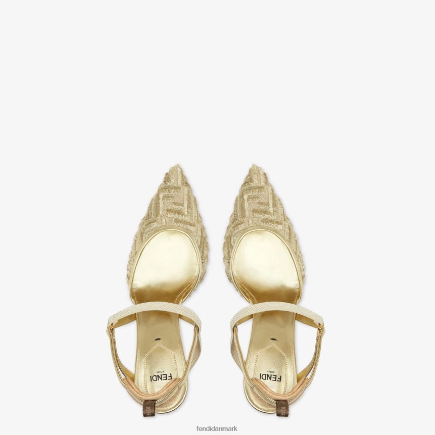 mesh højhælede slingbacks Kvinder Fendi fodtøj guld A44V2D1346