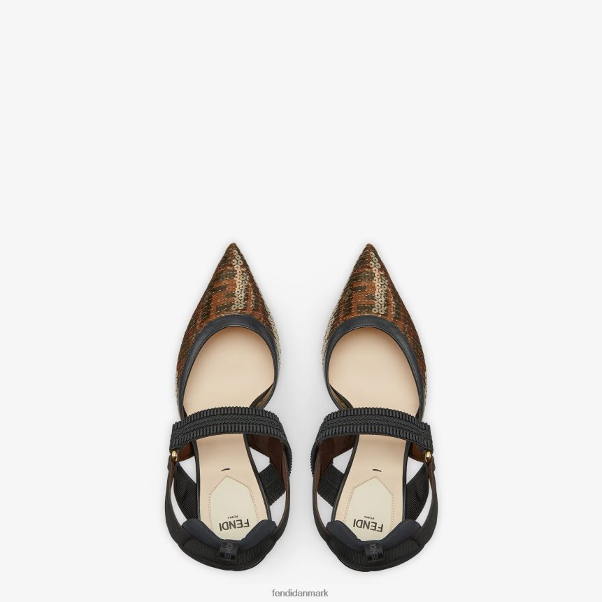 mesh højhælede slingbacks Kvinder Fendi fodtøj lyserød A44V2D1284