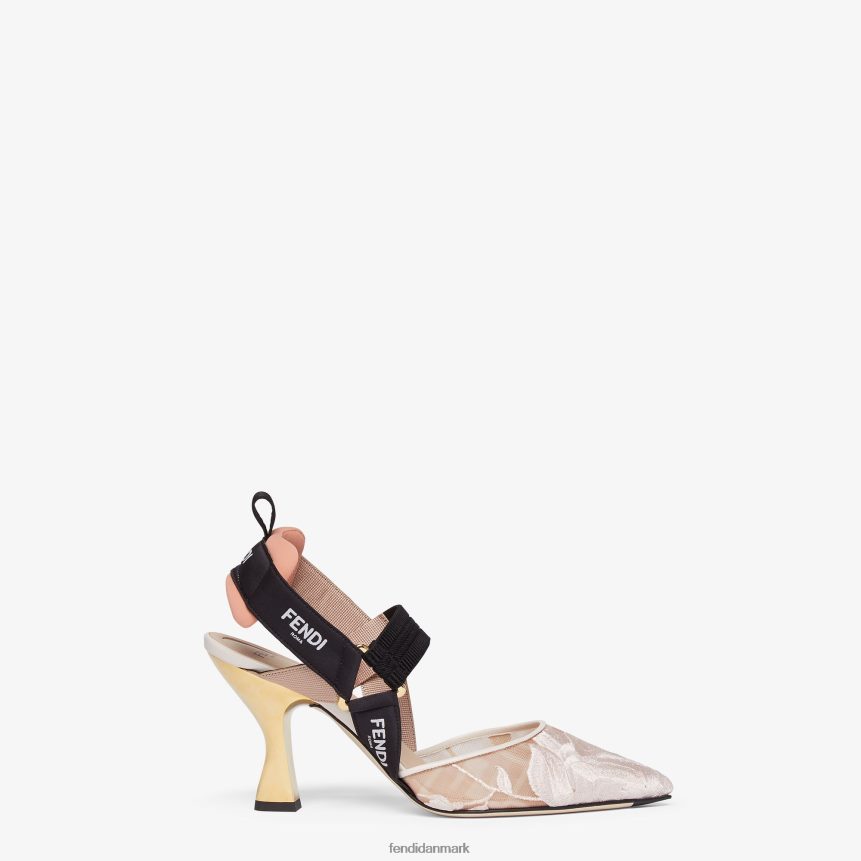 mesh højhælede slingbacks Kvinder Fendi fodtøj lyserød A44V2D1325