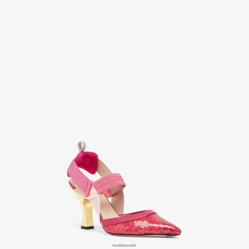 mesh højhælede slingbacks Kvinder Fendi fodtøj lyserød A44V2D1403