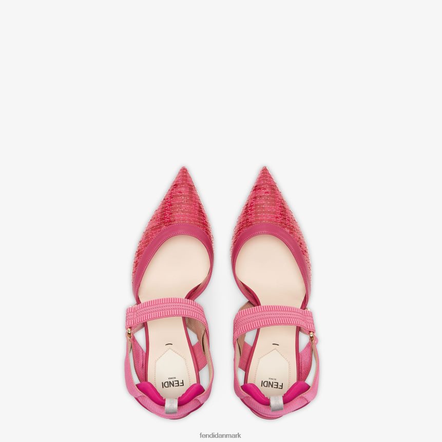 mesh højhælede slingbacks Kvinder Fendi fodtøj lyserød A44V2D1403