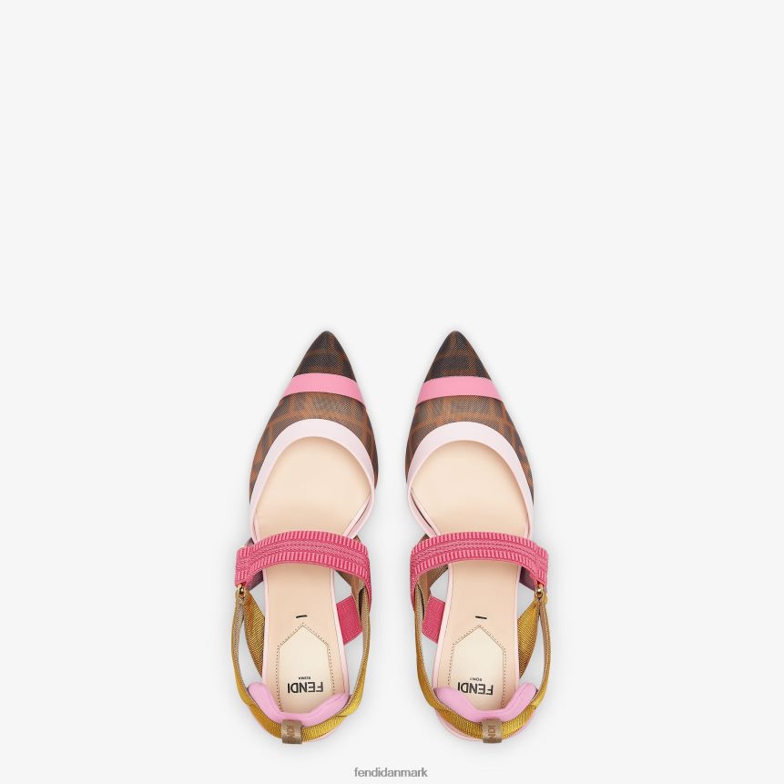mesh mellemhælede slingbacks Kvinder Fendi fodtøj Brun A44V2D1390