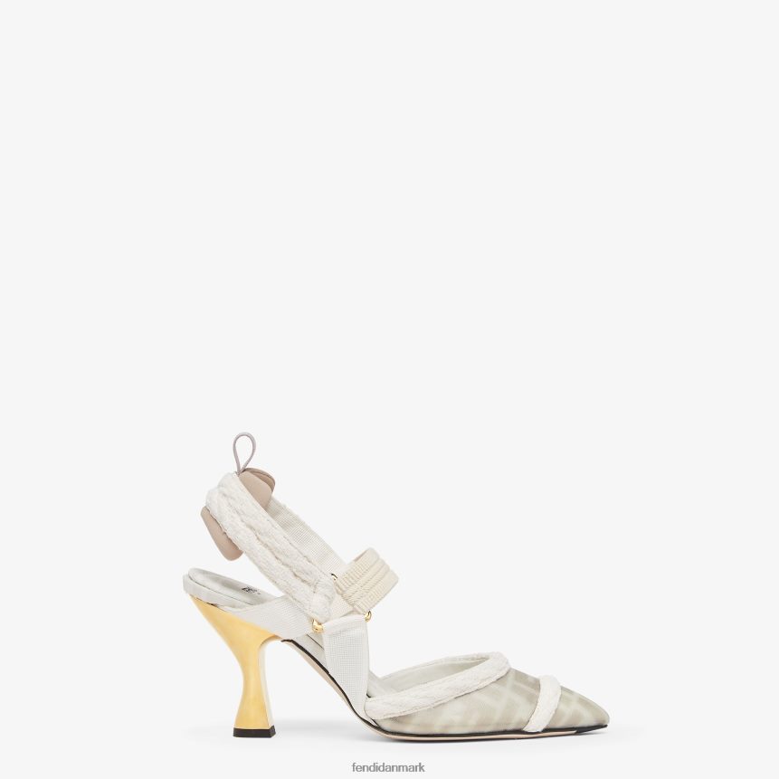 mesh mellemhælede slingbacks Kvinder Fendi fodtøj hvid A44V2D1313