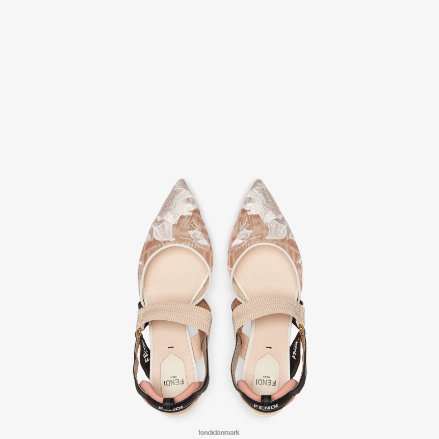 mesh mellemhælede slingbacks Kvinder Fendi fodtøj lyserød A44V2D1349