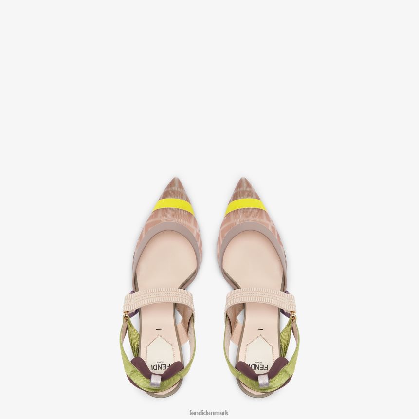 mesh mellemhælede slingbacks Kvinder Fendi fodtøj lyserød A44V2D1382