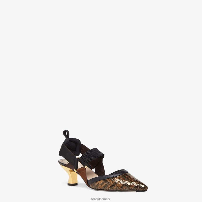 mesh mellemhælede slingbacks Kvinder Fendi fodtøj sort A44V2D1285